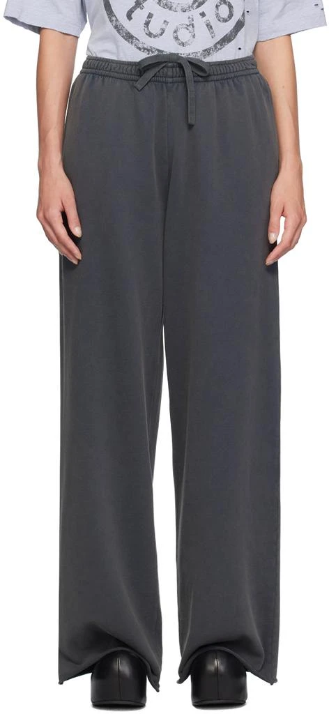 Acne Studios Gray Logo Appliqué Lounge Pants 1