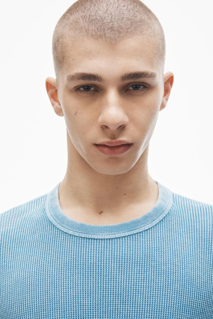 Alexander Wang long-sleeve tee in waffle-knit cotton stretch 5