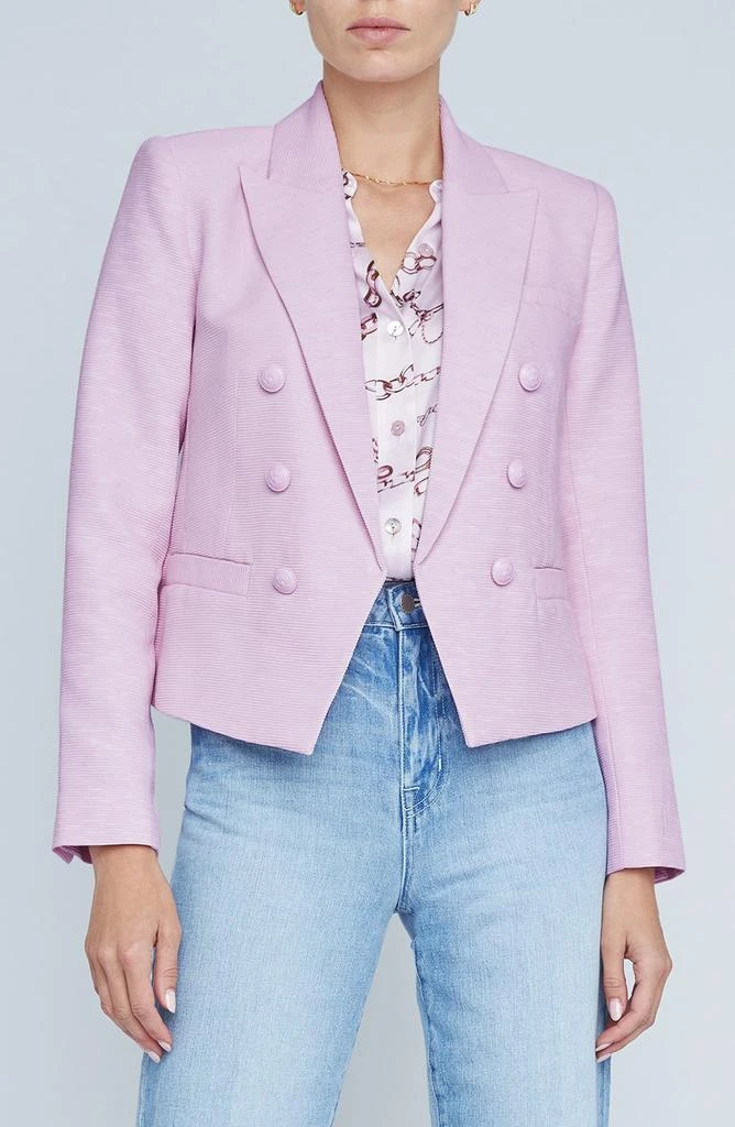 L
Agence Brooke Texture Double Breasted Crop Blazer