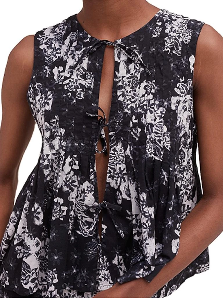 Desmond & Dempsey Flowers Of Time Pleated Cami & Shorts Set 6
