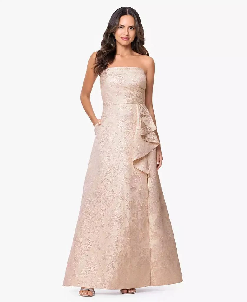 XSCAPE Petite Sleeveless Strapless Gown