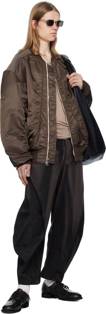 Shop Brown Sun-Bleached Flight Bomber Jacket on Sale at