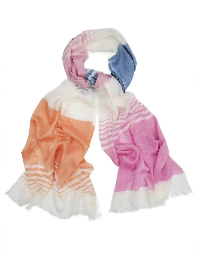 Burberry Scarf-Detail Baseball Hat in Multicolor Silk - Hats display picture 3