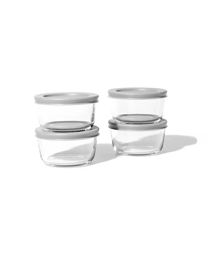 DURA LIVING 8-Piece 1 Cup Round Food Storage and Meal Prep Container Set