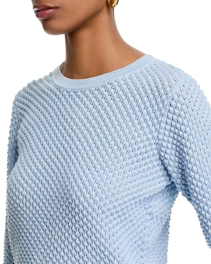 AQUA Long Sleeve Popcorn Stitch Sweater - Exclusive 4