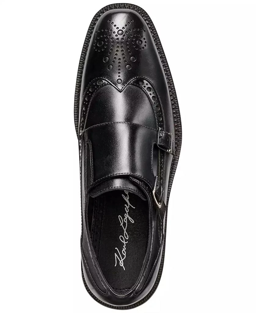 Karl Lagerfeld Paris Men's Double Buckle Monk Strap Wingtip Dress Shoes 4