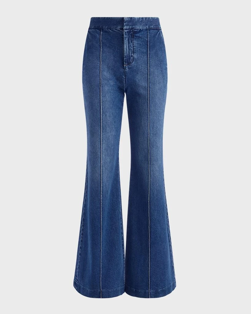Alice + Olivia Dylan High Waisted Wide-Leg Jeans 1