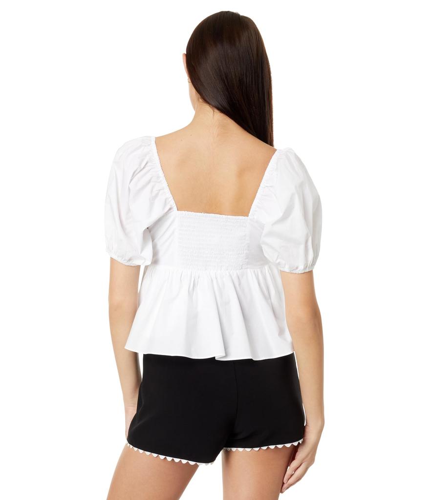 English Factory Poplin Corsage Top