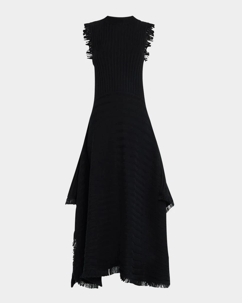 ELEVEN SIX Hanna Ribbed Fringe-Trim Maxi Dress 1