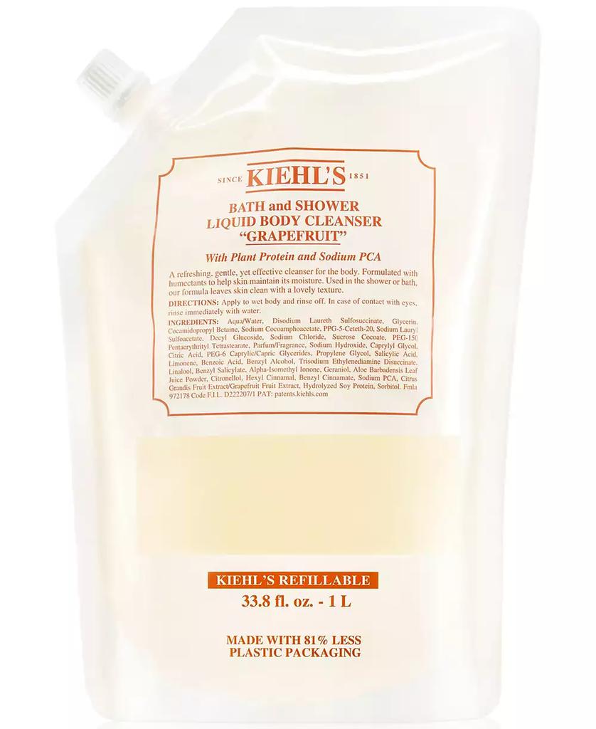 Kiehl's Grapefruit Bath & Shower Liquid Body Cleanser Refill Pouch, 33.8 oz.