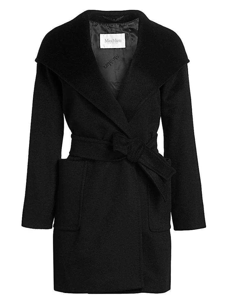 Max Mara Rialto Camel Hair Hooded Wrap Coat 1