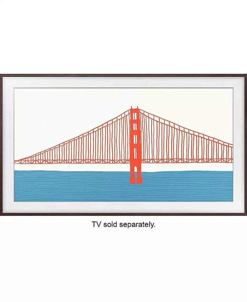 SAMSUNG 65" The Frame Customizable Bezel - Modern Teak 2