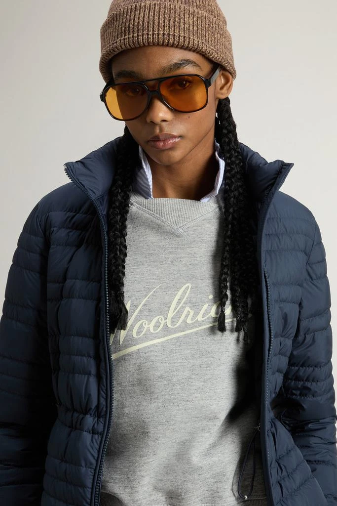 Woolrich Padded Microfiber Jacket - Women - Blue 4