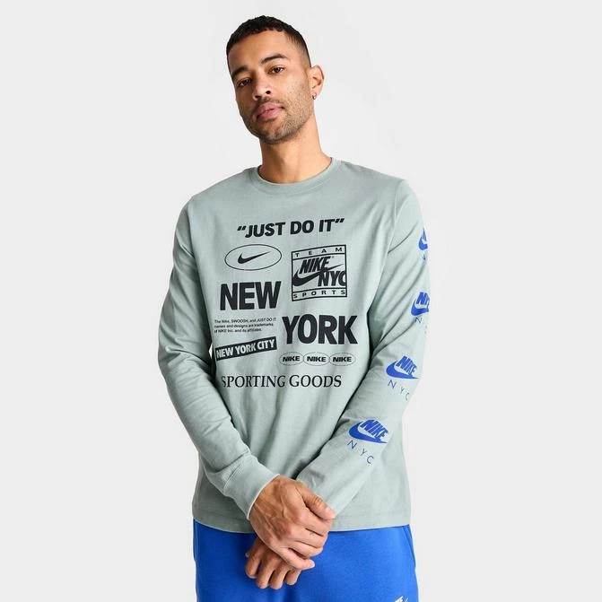 NIKE Men's Nike Sportswear Just Do It NYC Graphic Long-Sleeve T-Shirt 1