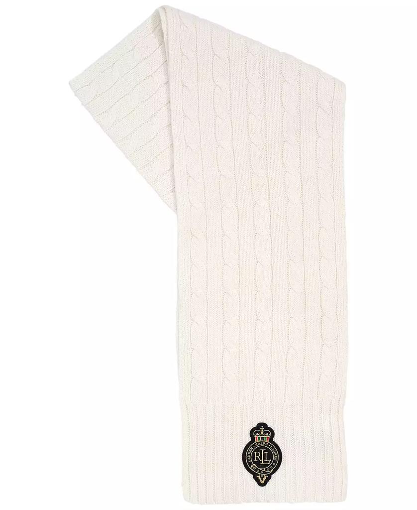 Ralph Lauren Cable Crest Patch Scarf