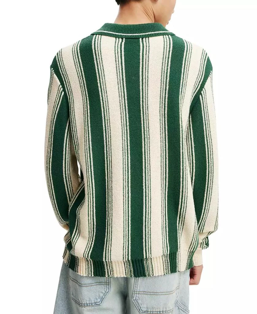 Cotton On Men's Rugby Knit Polo Shirt 2