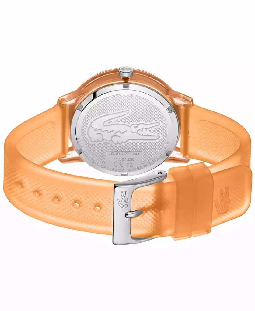 Lacoste Women's L.12.12 Quartz Apricot Semi-Transparent Silicone Strap Watch 36mm 3