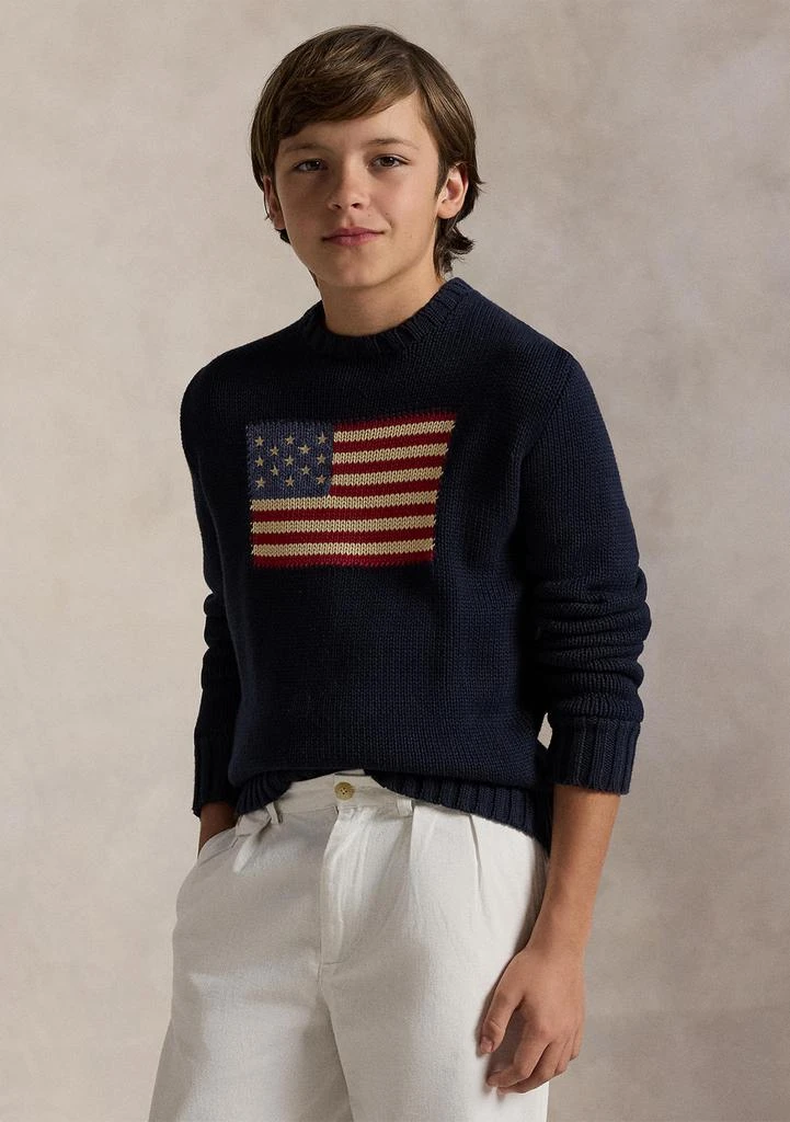 Ralph Lauren Boys 8-20 Iconic Flag Sweater