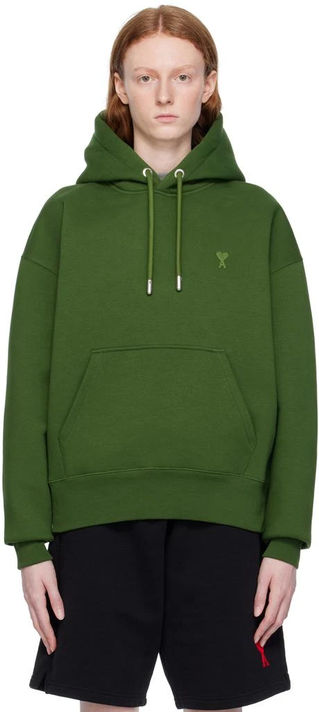 AMI Green Ami de Coeur Hoodie 1