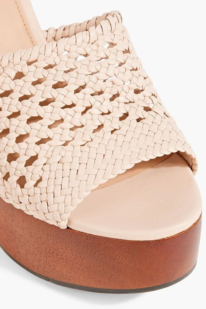 VERONICA BEARD Guadalupe woven leather platform mules 4