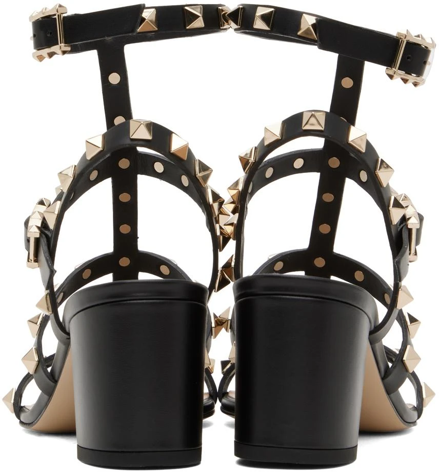 Valentino Black Rockstud Heeled Sandals 2