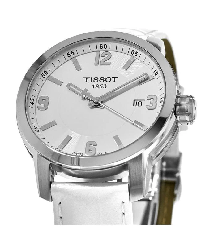Tissot Tissot PRC 200 White Dial Leather Strap Unisex Watch T055.410.16.017.00 2