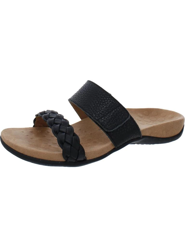 VIONIC Jeanne Womens Leather Braided Slide Sandals 5