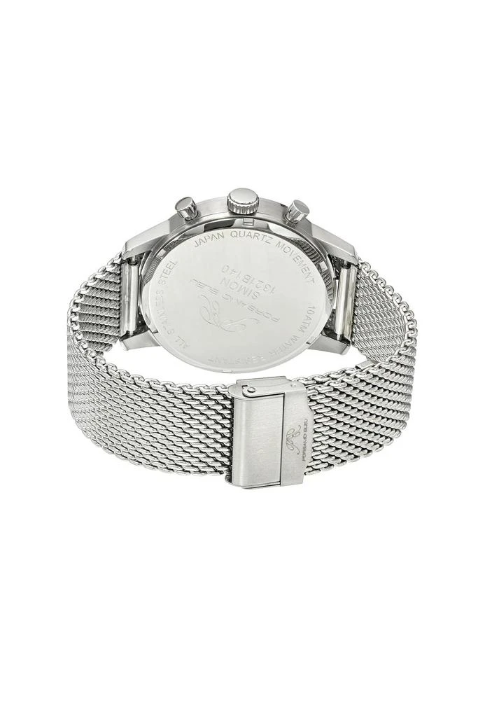 Porsamo Bleu Simon Stainless Steel Chronograph Silver Tone & Black Men's Watch 1321BSIS 3