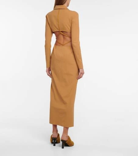 Jacquemus La Robe Obiou linen-blend maxi dress 3