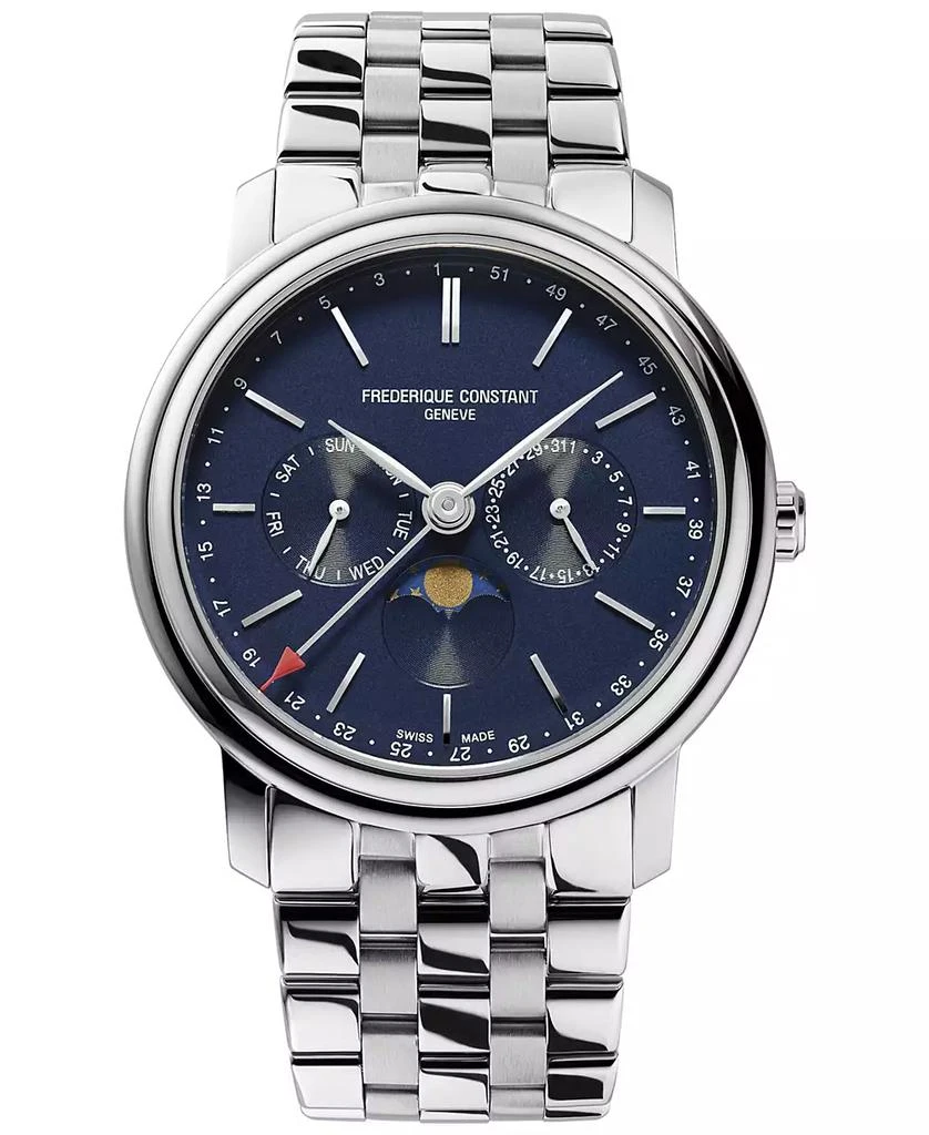 Frederique Constant Men's Swiss Classics Business Stainless Steel Bracelet Watch 40mm 1