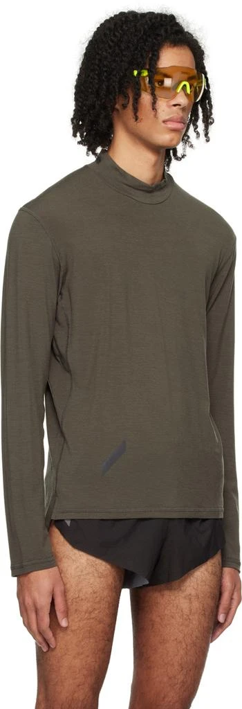 Soar Running Khaki Mock Neck Sweatshirt 2