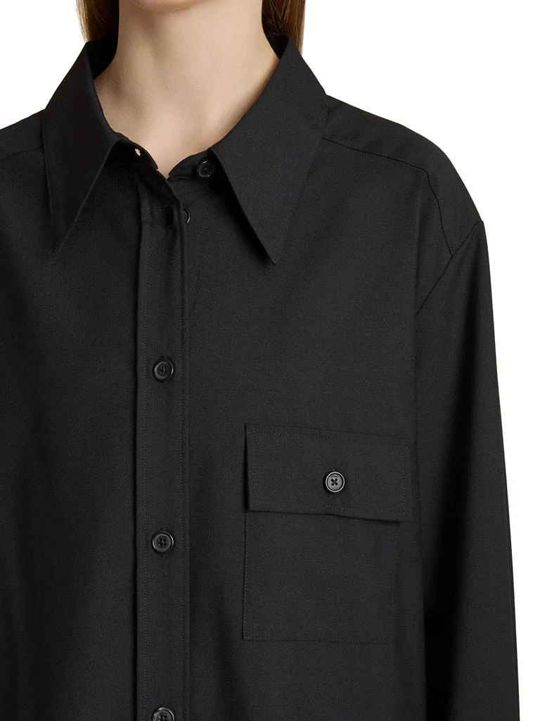 Khaite YATTY SHIRT IN TROPICAL WOOL 6