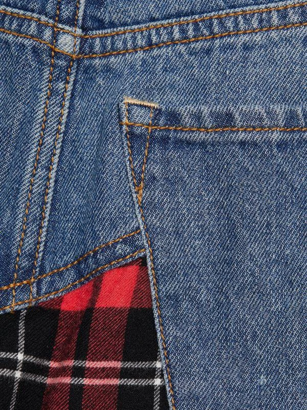 Alice + Olivia Lisanne Patchwork Denim Miniskirt 5