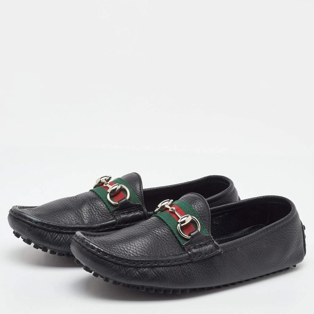 AUTHENTIC GUCCI SLIP ONS AUTHENTIC GUCCI LEATHER & VELVET BOW SLIP ON SNEAKERS SHOES  main image 4