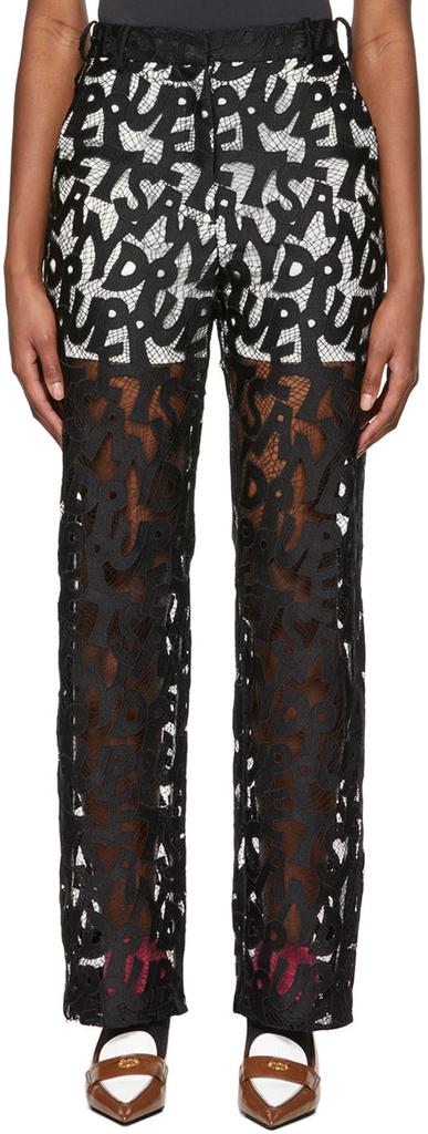 Puppets and Puppets Black Polyester Trousers