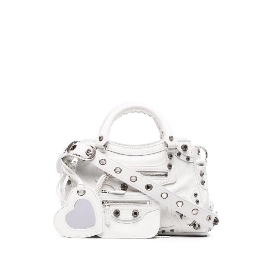 Balenciaga Optic White Ladies Neo Cagole XS Tote Bag