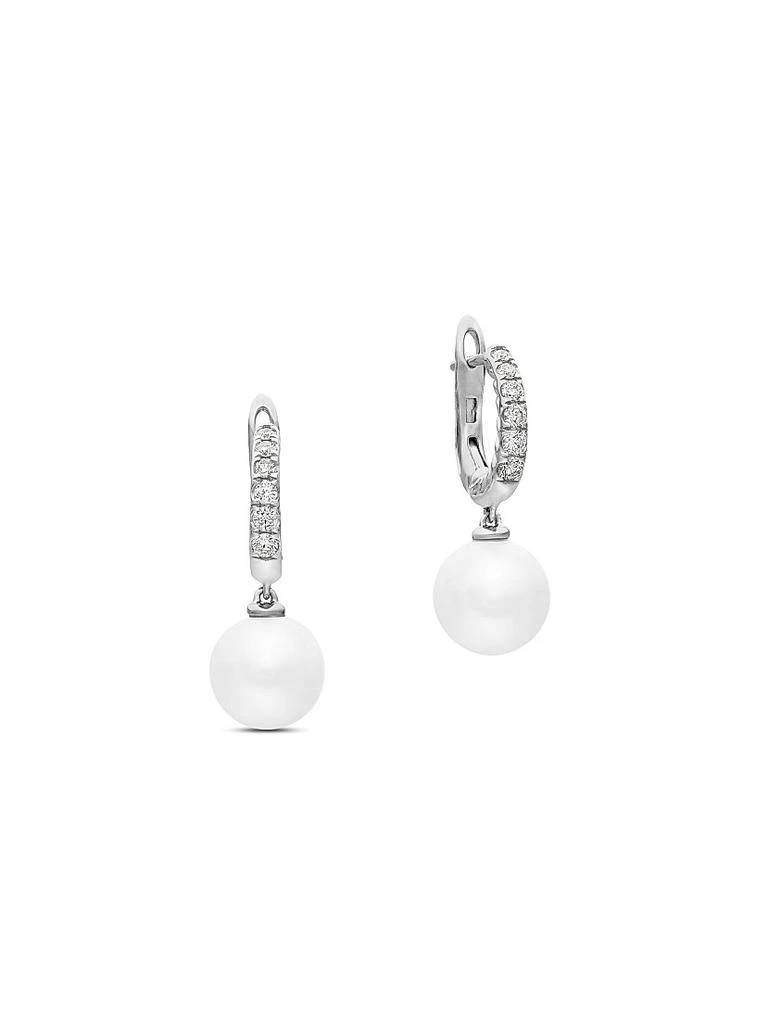 David Yurman Pearl and Pavé Drop Earrings in Sterling Silver with Pearls and Diamonds, 15.6mm 4
