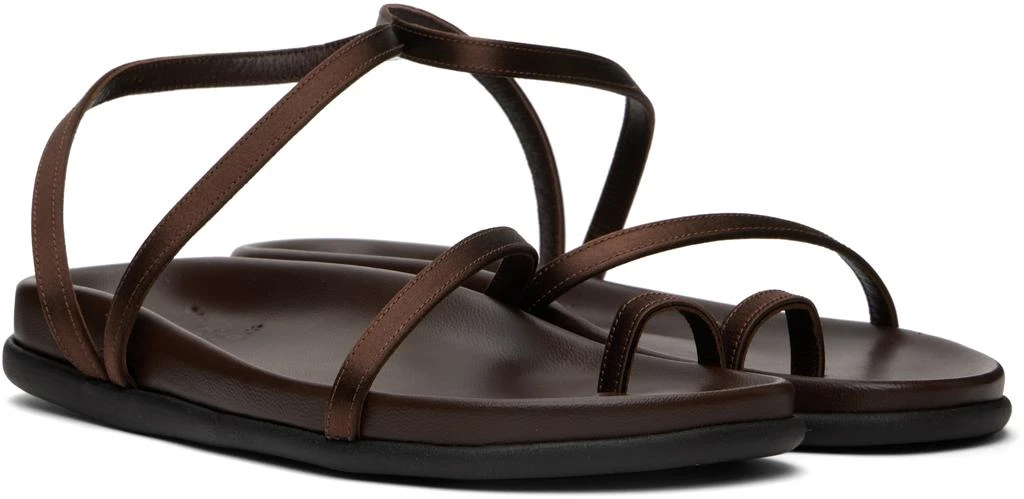 ANCIENT GREEK SANDALS Brown Eleftheria Footbed Sandals 4