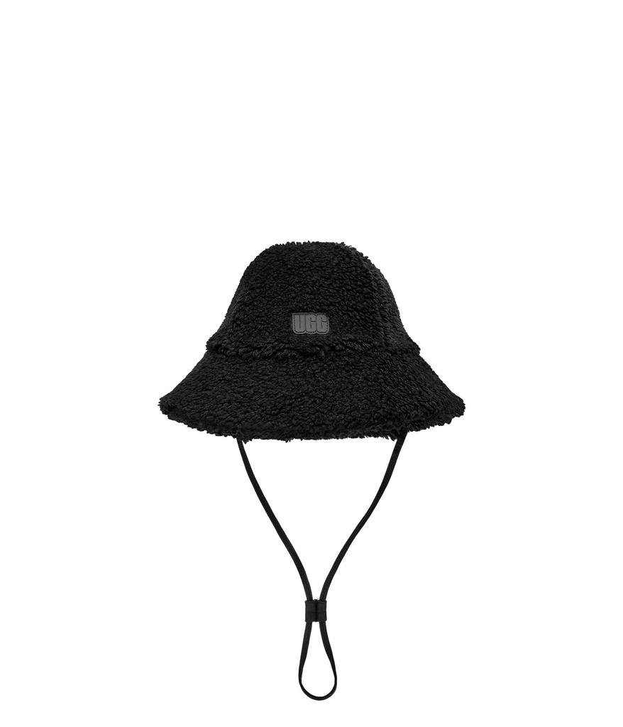 Wide Brim Ugg Sherpa Bucket Hat Fluff Recycled Microfur Lined