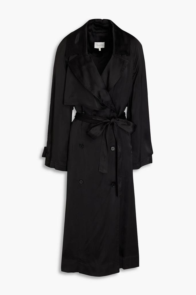 Loulou Studio Belted satin trench coat