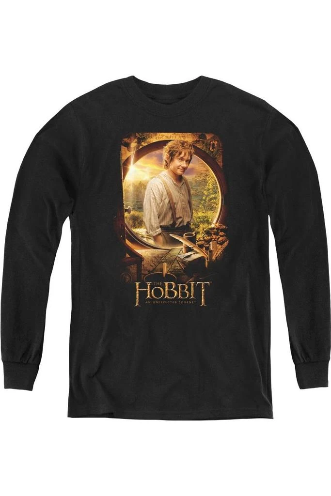 Gildan The Hobbit Bilbo Poster Youth Long Sleeve Tee / T-Shirt 1