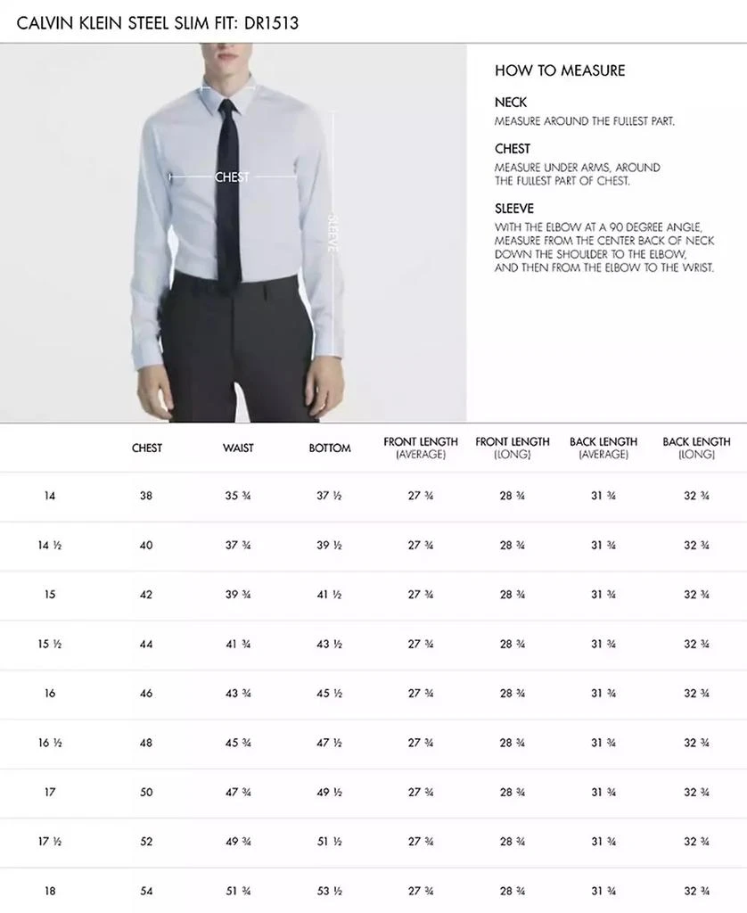 Calvin Klein Men's Slim-Fit Non-Iron Herringbone Dress Shirt 9