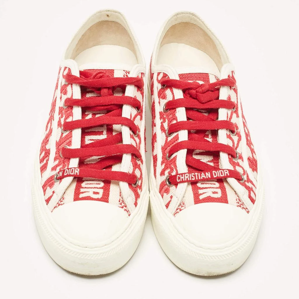 Dior Dior Red Oblique Canvas Walk'n'Dior Sneakers Size 36.5 3