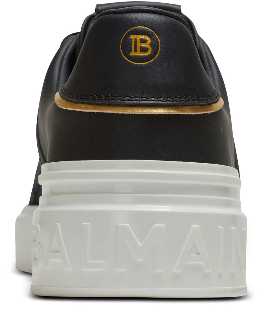 Balmain B-Court leather and nylon monogram sneakers 9