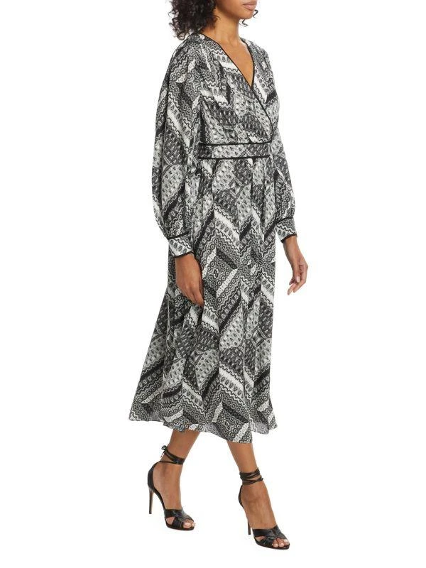 Tahari The Caelan Printed Silk Midi-Dress 3