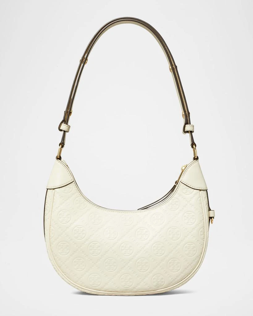 Tory Burch T Monogram Leather Crescent Shoulder Bag 5