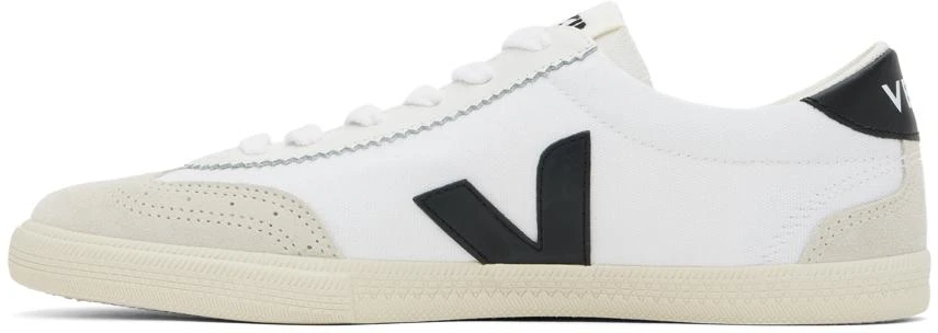 Veja White & Black Volley Canvas Sneakers 3