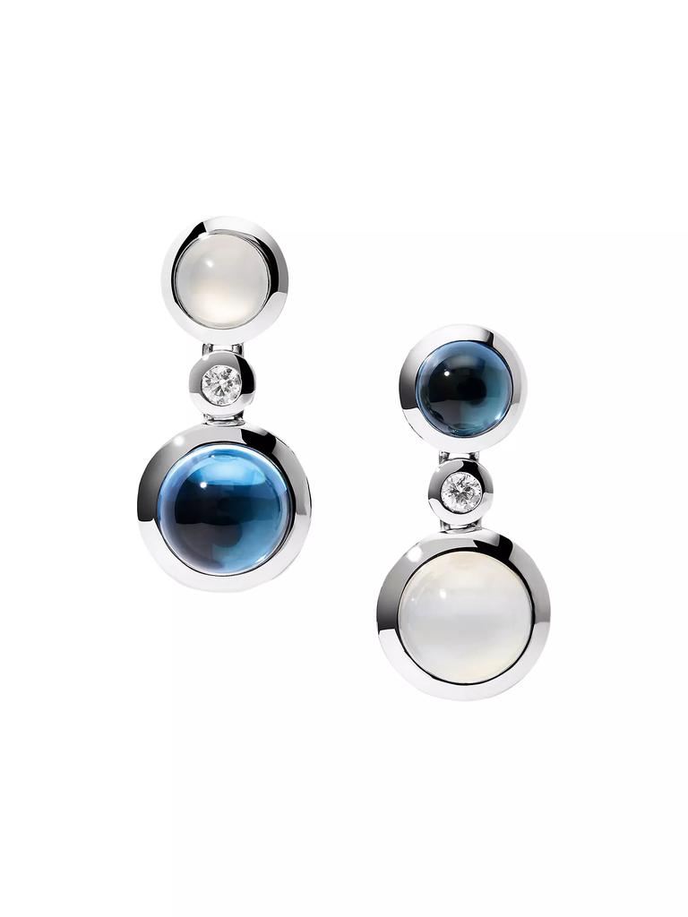 Tamara Comolli Bouton 2 18K White Gold & Multi-Gemstone Drop Earrings
