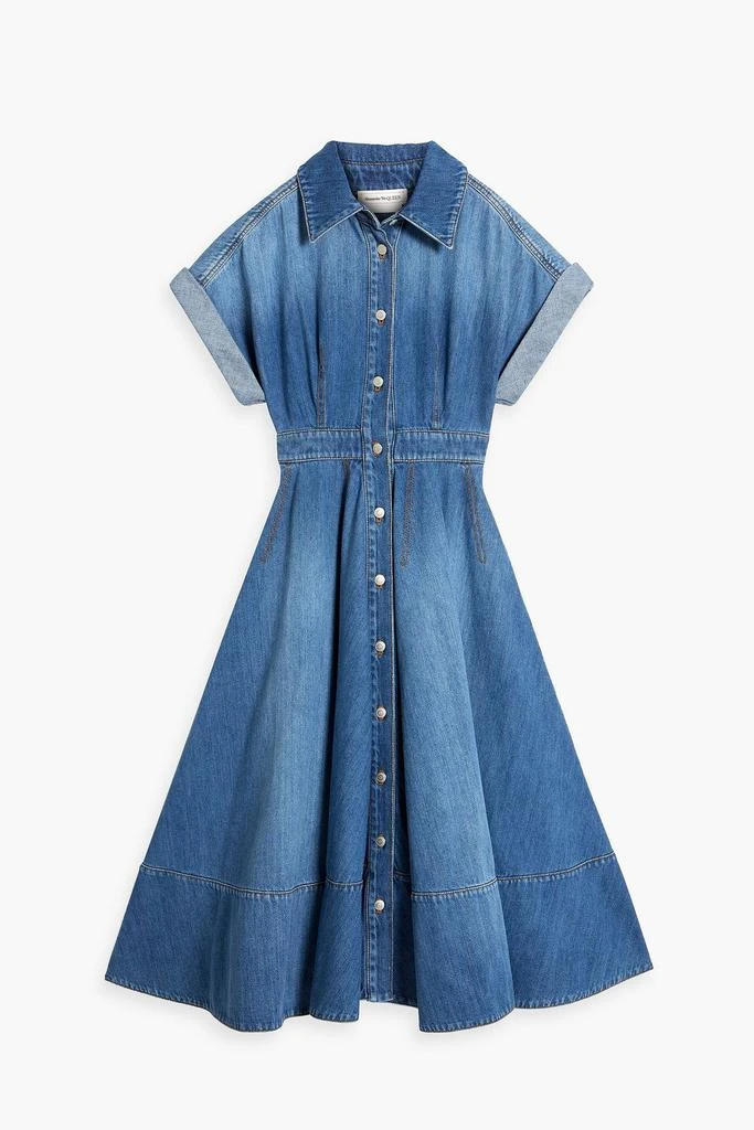 Alexander McQueen Denim midi shirt dress 1