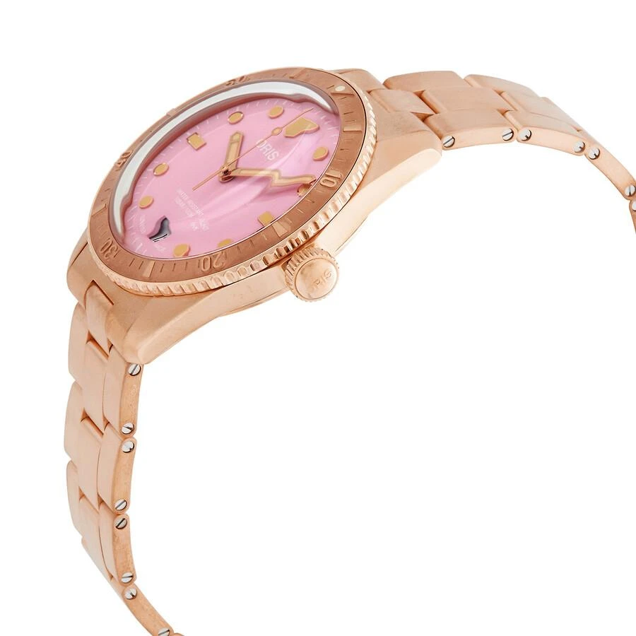 Oris Divers Sixty-Five Bronze 38mm Automatic Pink Dial Unisex Watch 01 733 7771 3158-07 8 19 15 2